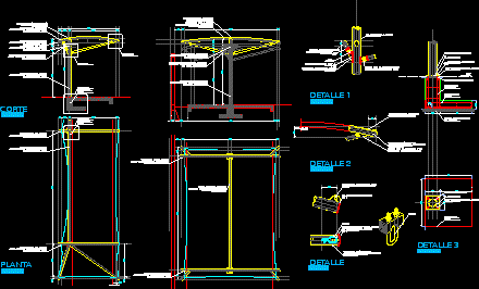 Detalle de cubierta de lona para pasillos exteriores