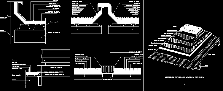 Detalles de cubierta- cubierta metalica