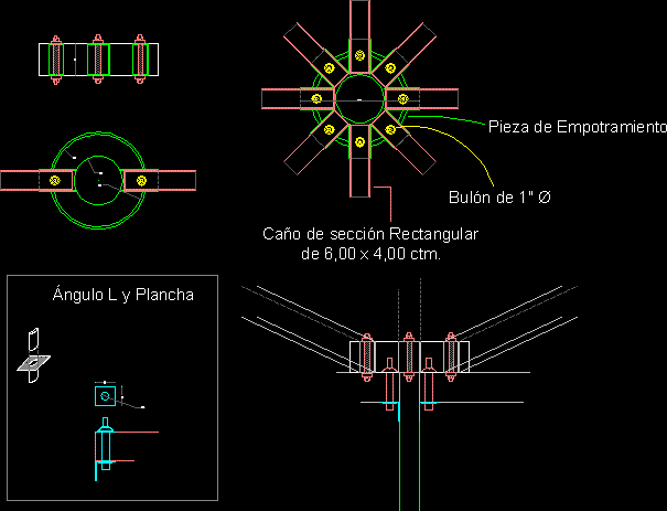 Piezas de encastre de modulos para armar carpas para eventos