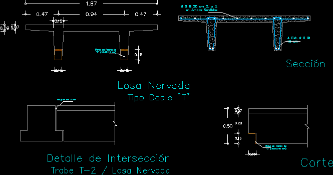 Elemento prefabricado - losa nervada tipo doble t.zip