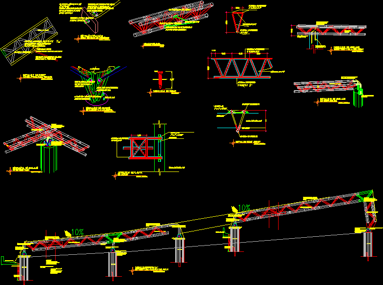 Estructura metalica triangular