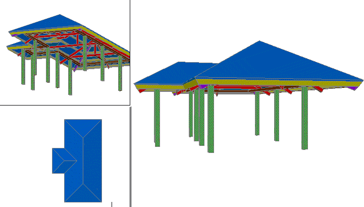 Estructura-madera 3d