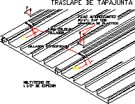 Traslape de tapajunta