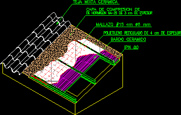 Cubierta de tejas coloniales