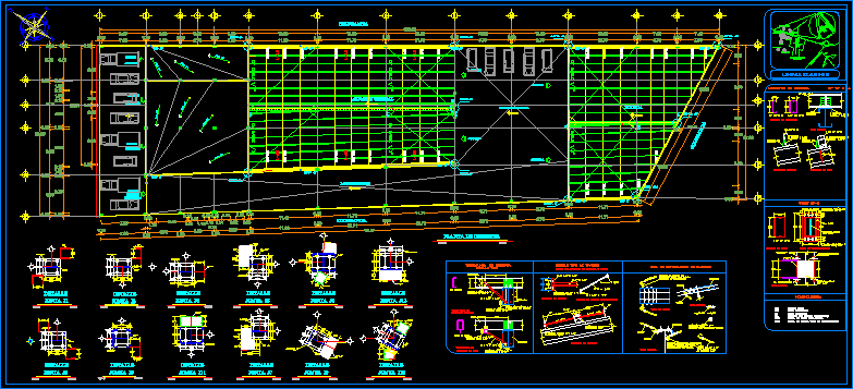 Techumbre de una bodega - estructura metalica -