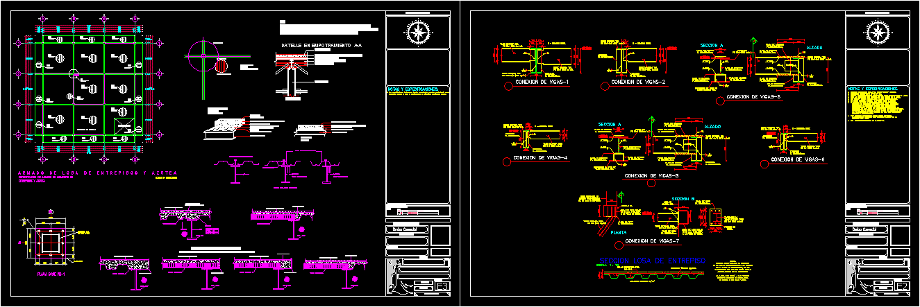 Edificio comercial (detalles de cubierta y uniones)