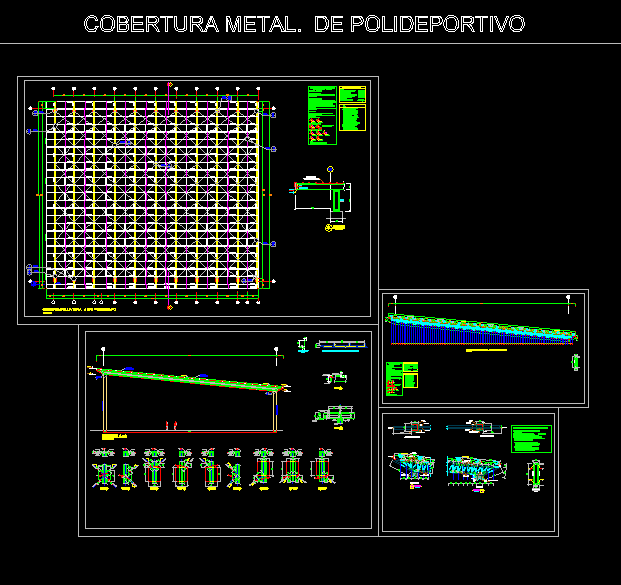 Cobertura metalica polideportivo