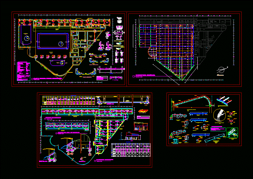 Estructura de complejo deportivo