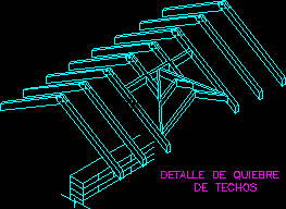 Isometrico; techo de madera