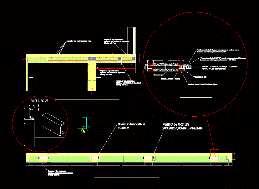 Reforzamiento de voladizo en concreto