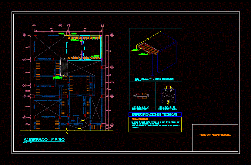 Techo con placa tecnomix