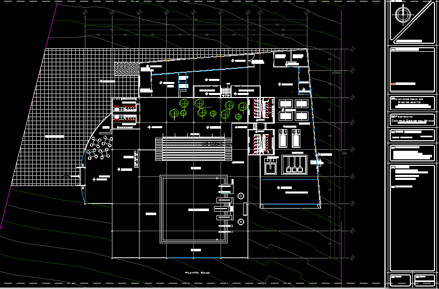 Plan architectural de la fosse de plongée