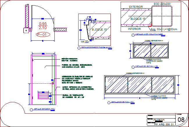 Masonry details in openings