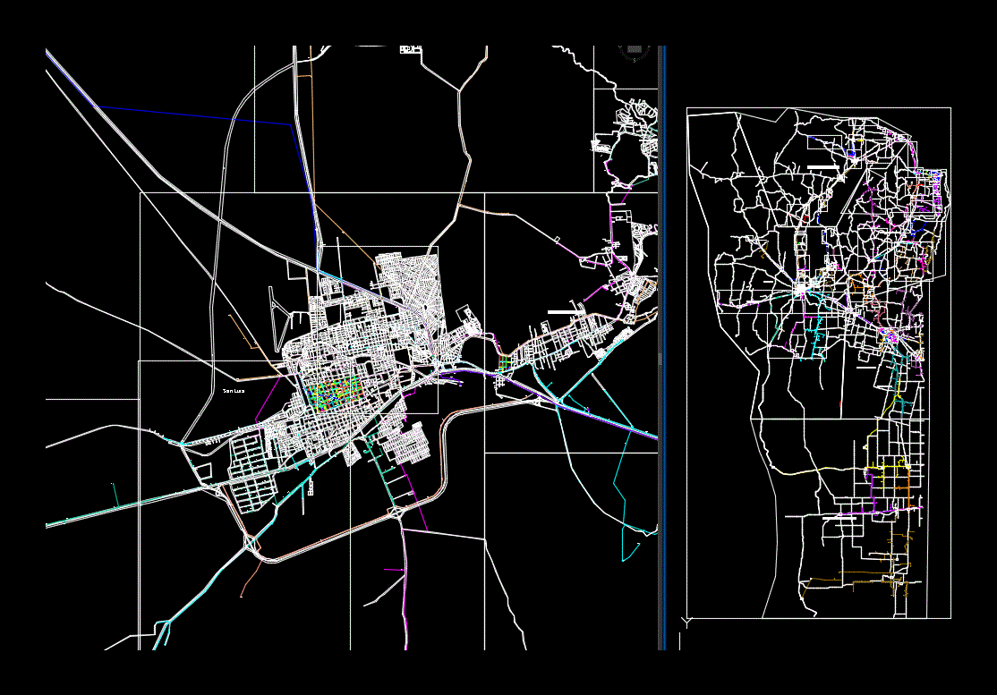 Plan der Stadt San Luis