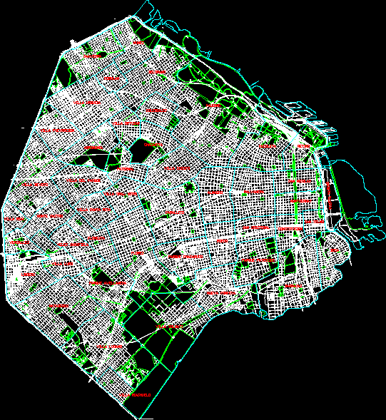 Map of the city of Buenos Aires