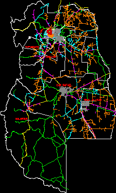mappa completa di Mendoza