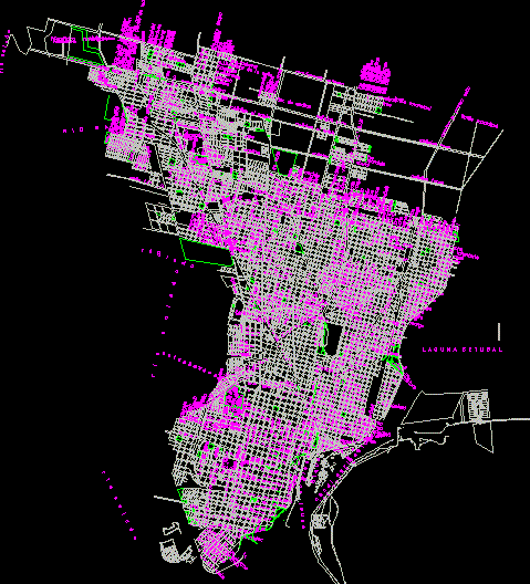 Plano urbano de la ciudad de santa fe; provincia de santa fe; argentina