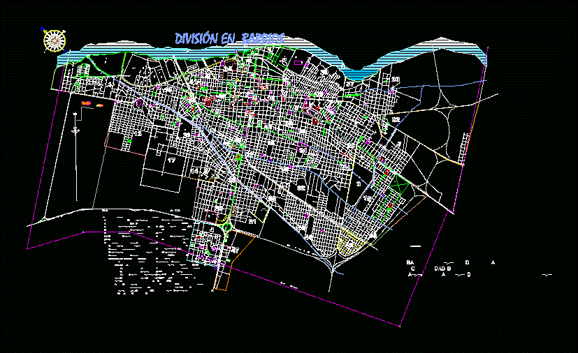 Map of the city of Santiago del Estero Argentina