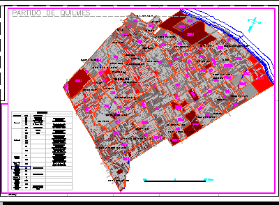 Karte des Bezirks Quilmes