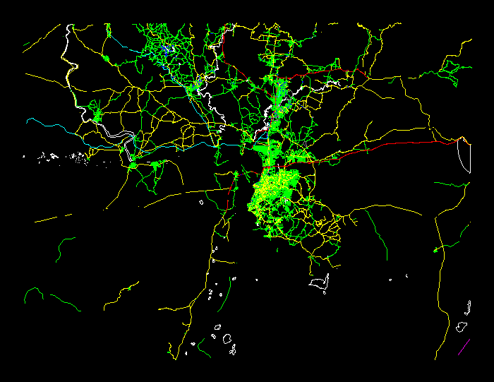 Stadtplan von Porto Alegre; Brasilien. dxf