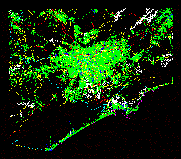 Mappa urbana di San Paolo. dxf