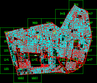 Schema urbano del comune di Nunoa Santiago del Cile