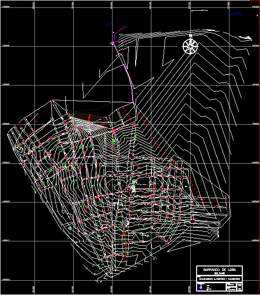 Mappa del comune del burrone di Loba; bolivar