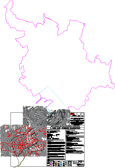 Mapa de corregimento de Catambuco; nariz