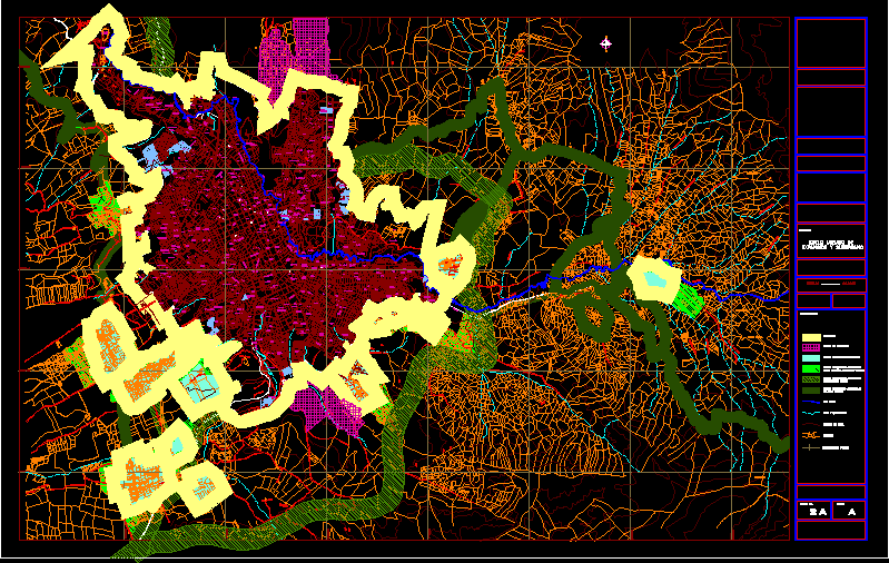 Plano zones suburbaines pasto - narino