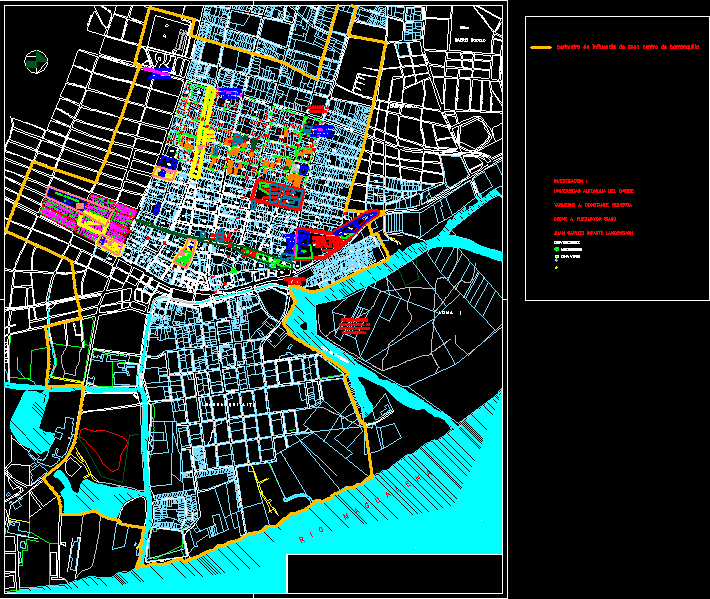 Planos de marcos da cidade de Barranquilla