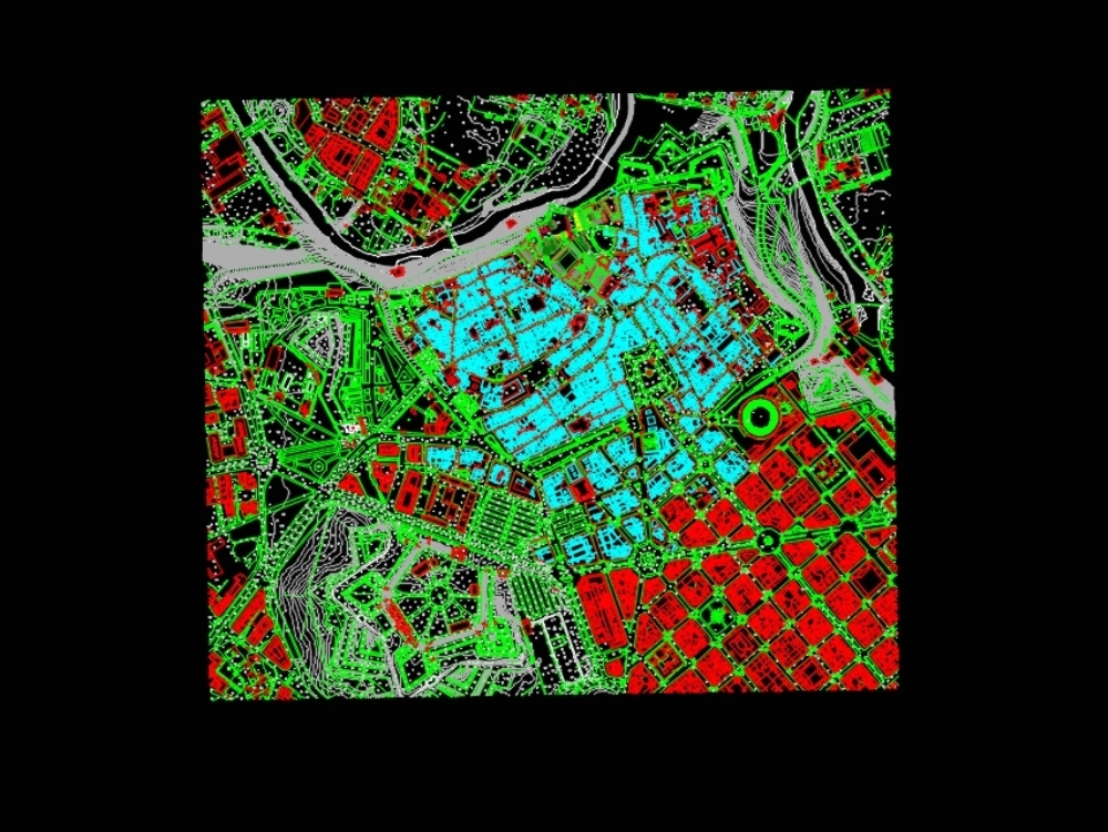 Mapa da cidade de Pamplona; Espanha