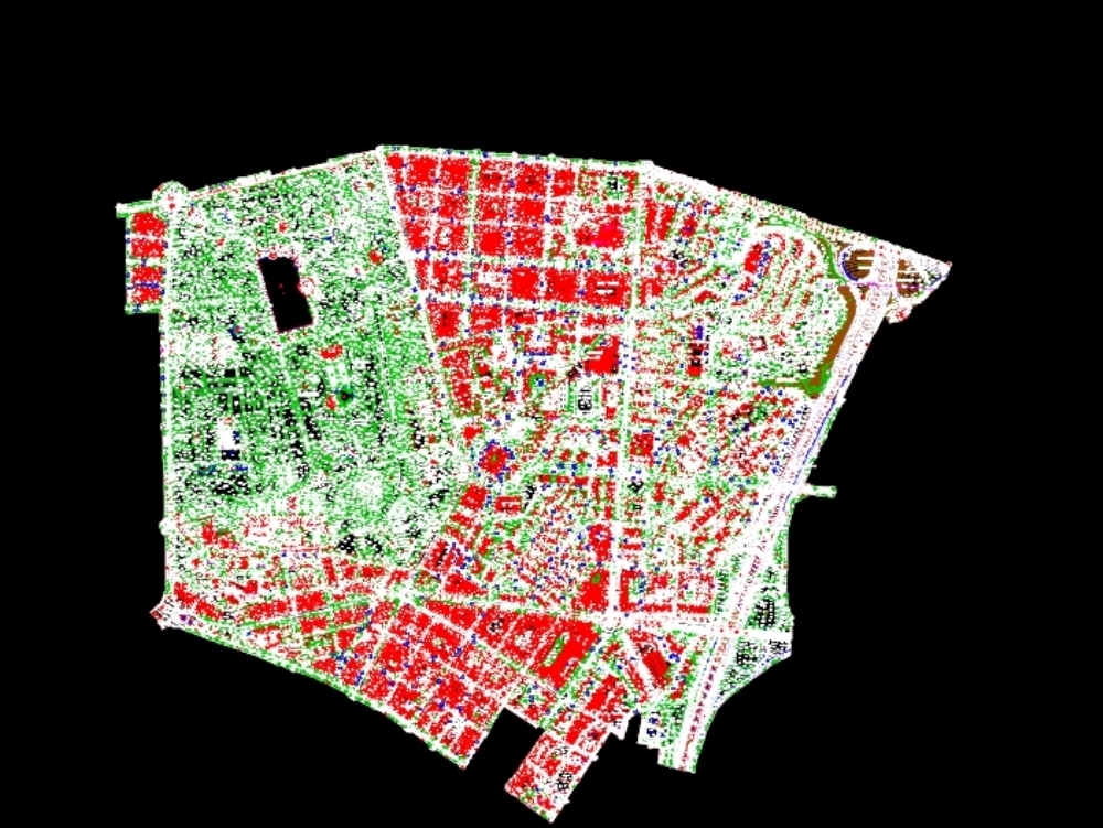 Cadastral plan madrid - el retiro neighborhood