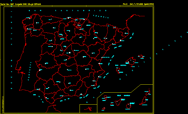 Mappa della Spagna