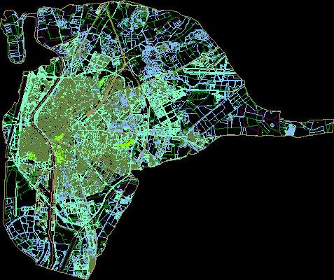 Planta da cidade de Sevilha; Espanha