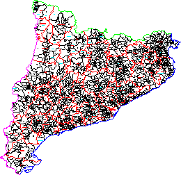 Karte von Katalonien