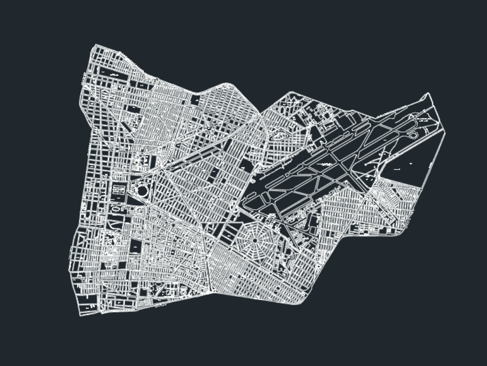 Plano Urbano Detallado en Blanco y Negro 29 Plano Urbano Detallado en Blanco y Negro