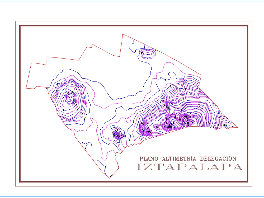 Plano Altimetrico de Iztapalapa