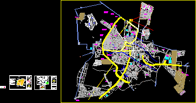 Karte von San Miguel de Allende; Guanajuato; Mexiko.