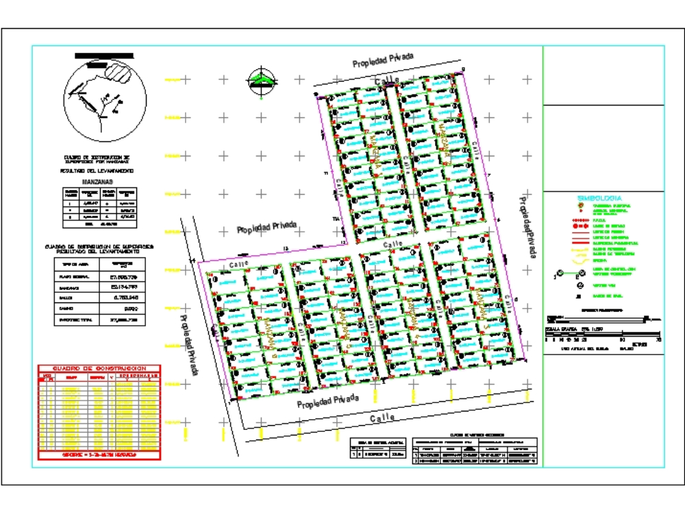 Plano de Desarrollo Urbano: Diseno Eficiente de Parcelas Residenciales