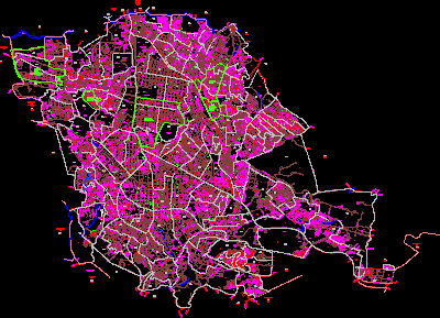 Mapa da cidade de xalapa; veracruz