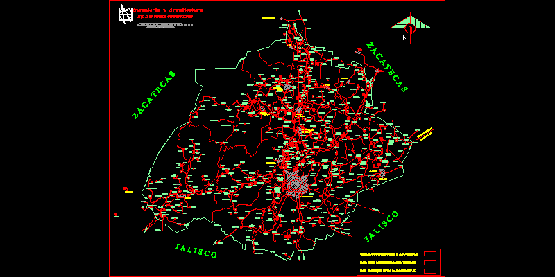 Mapa del estado de aguascalientes