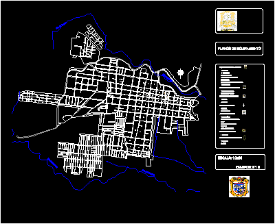 Map of the city of Huatusco; veracruz