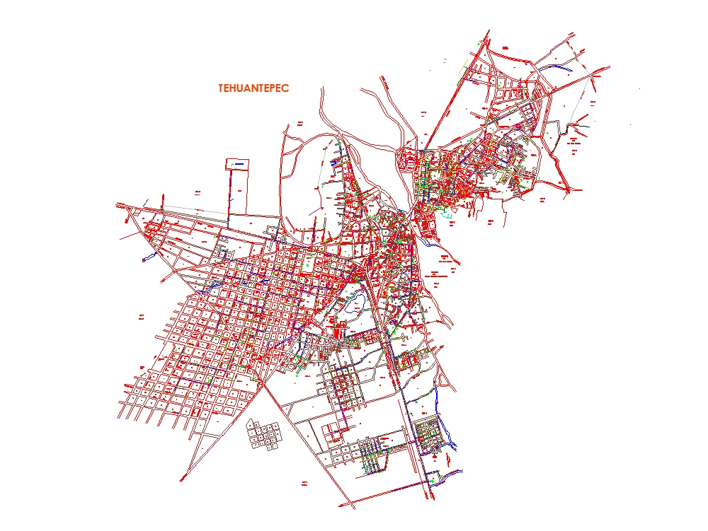 Mapa Urbano Detallado de Tehuantepec