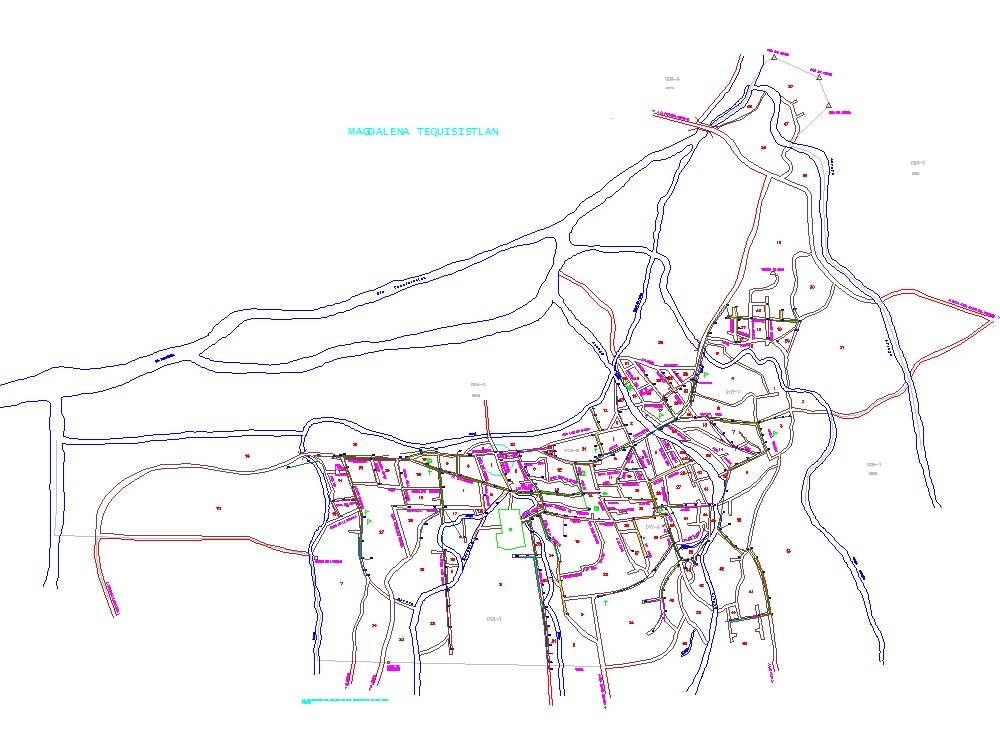 Plano Topografico de Magdalena Tequisistlan