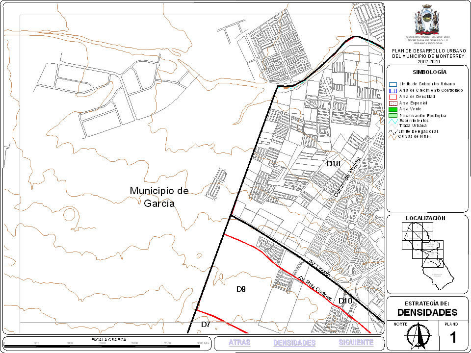 Plan de desarrollo urbano de monterrey; nuevo leon; mexico 4
