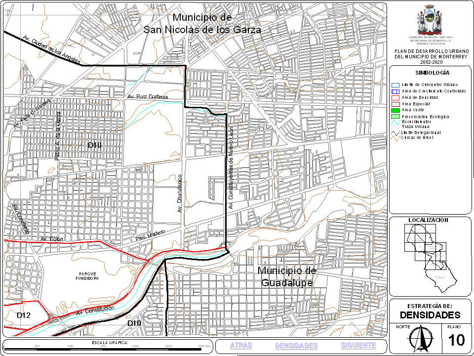 Plan de desarrollo urbano de monterrey; nuevo leon; mexico 5