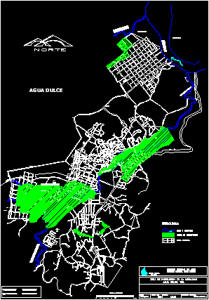 Mappa della zona di inondazione - veracruz