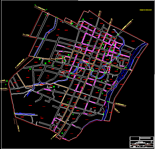 Traço urbano de progresso de Ajuchitlan; grande