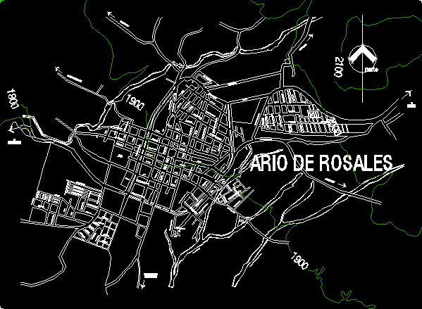 Arische Karte von Rosales Michoacan