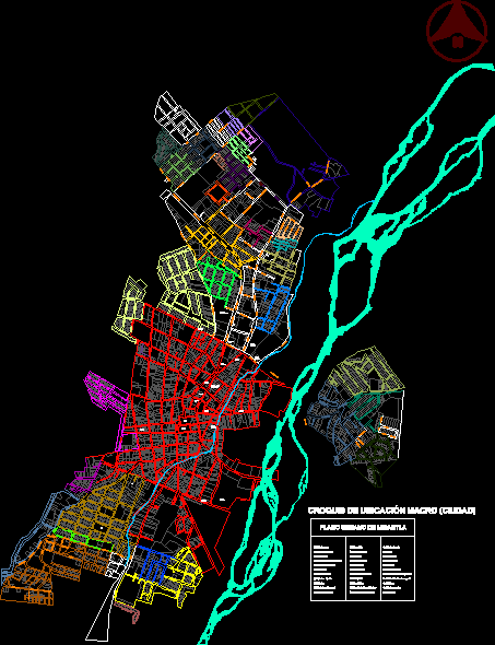 Plano Urbano da cidade de Misantla; veracruz